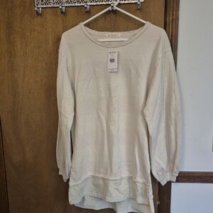 Free People Off-White Long Sleeve Top